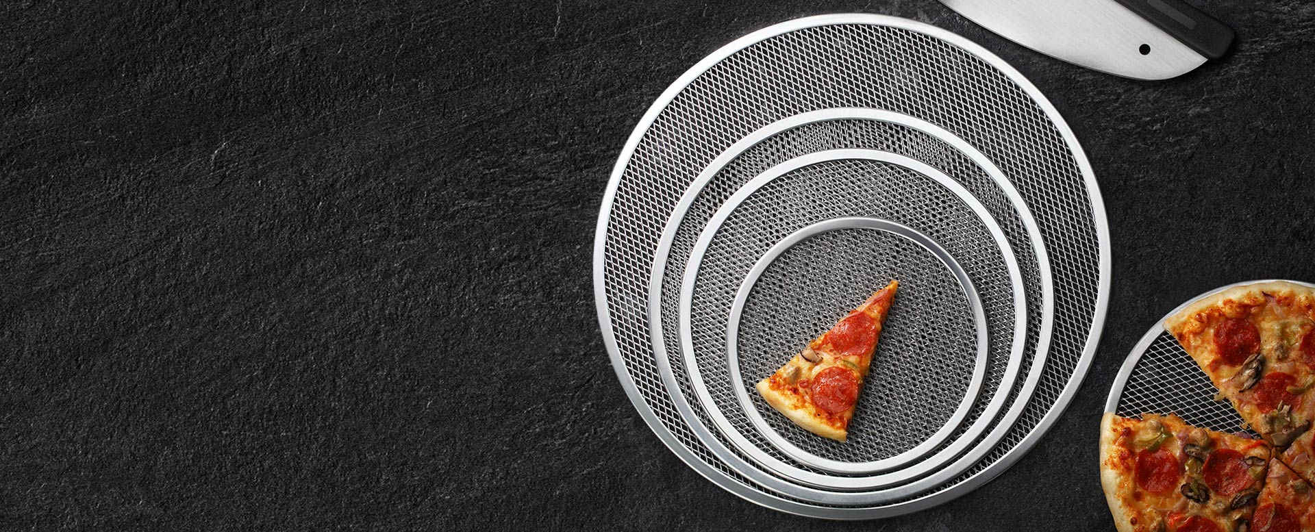 Aluminium -Pizza -Bildschirme