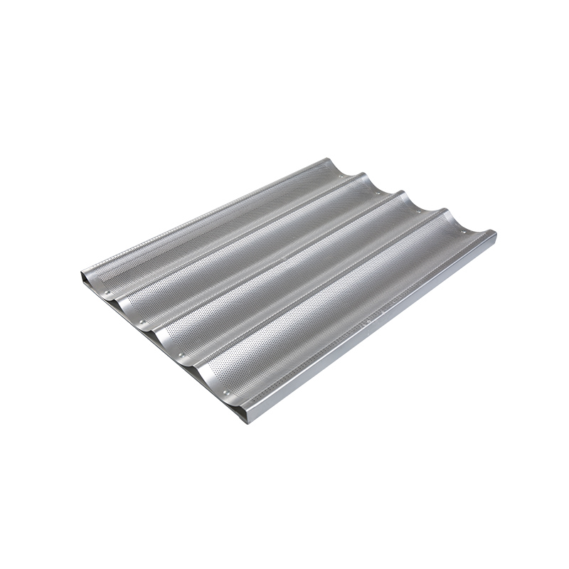 Aluminium perforierte Baguette-Pfanne für französisches Brot 4-LOAF