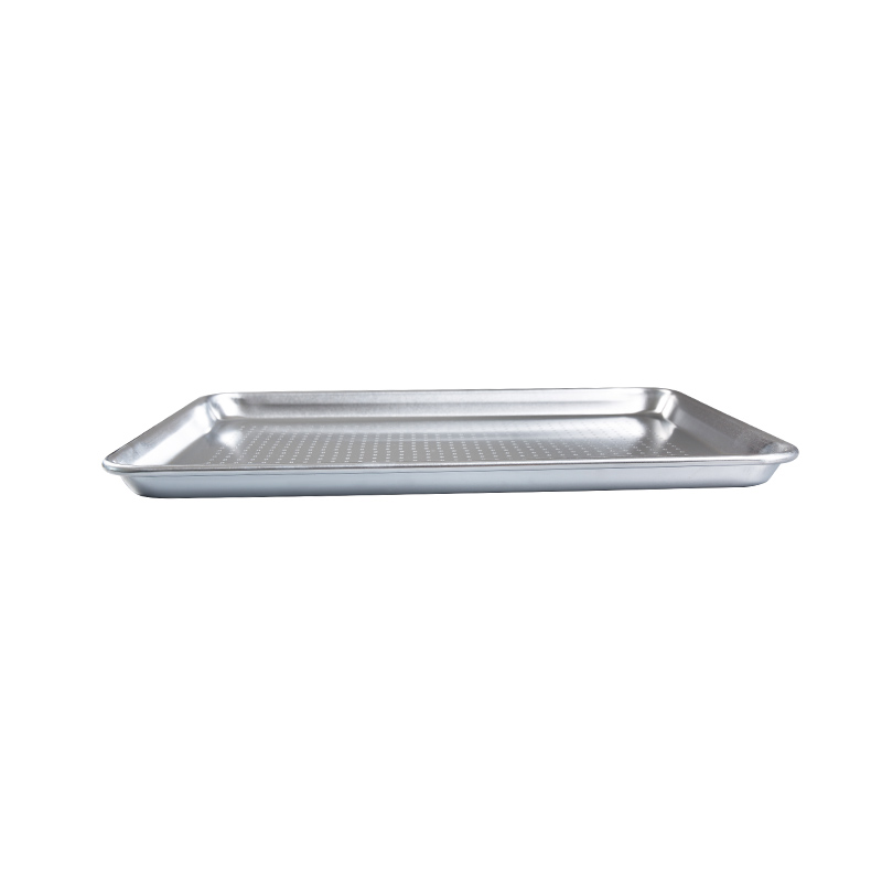 Natürliche und unbeschichtete reine Aluminium perforierte Halbblattpfanne /Brötchenpfanne 18-Zoll-L x13-Zoll-W x1-Zoll H (halbe Größe)