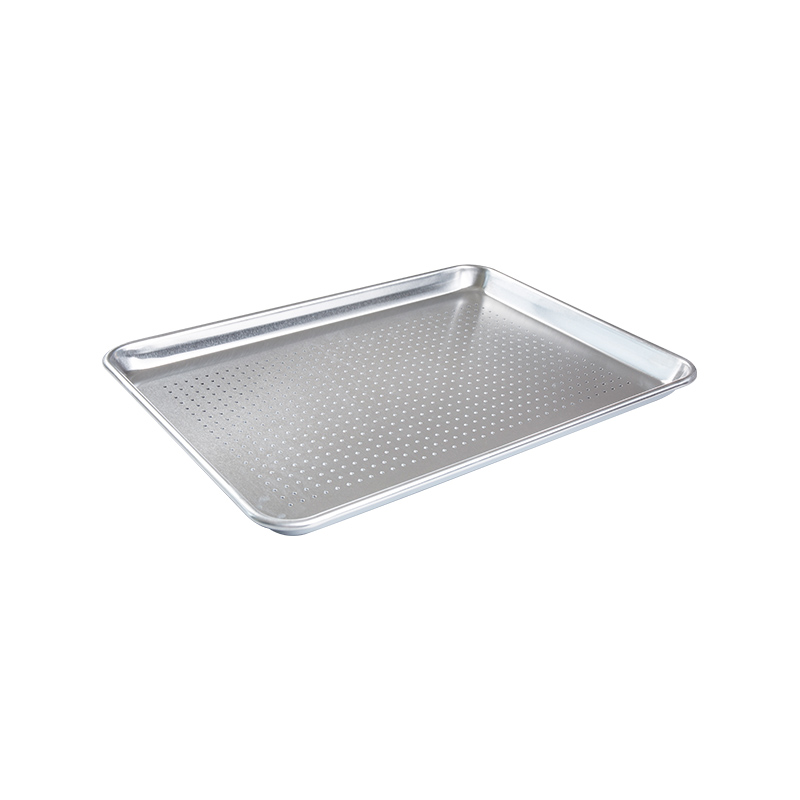 Natürliche und unbeschichtete reine Aluminium perforierte Halbblattpfanne /Brötchenpfanne 18-Zoll-L x13-Zoll-W x1-Zoll H (halbe Größe)