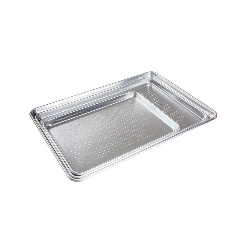 Natürliche und unbeschichtete reine Aluminium perforierte Halbblattpfanne /Brötchenpfanne 18-Zoll-L x13-Zoll-W x1-Zoll H (halbe Größe)
